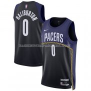 Maillot Indiana Pacers Tyrese Haliburton NO 0 Ville 2022-23 Bleu