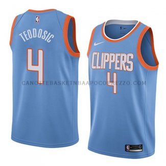 Maillot Los Angeles Clippers Milos Teodosic Ciudad 2018 Bleu