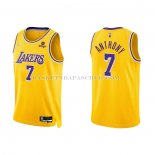 Maillot Los Angeles Lakers Carmelo Anthony NO 7 75th Anniversary 2021-22 Jaune