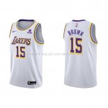 Maillot Los Angeles Lakers Jabari Brown NO 15 Association 2021-22 Blanc