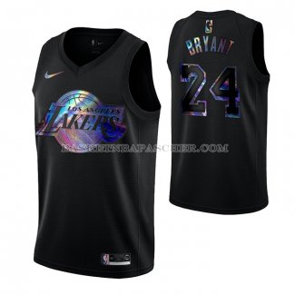 Maillot Los Angeles Lakers Kobe Bryant Iridescent Logo Noir