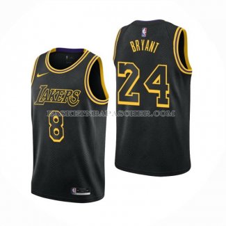 Maillot Los Angeles Lakers Kobe Bryant NO 8 24 Black Mamba Noir