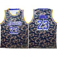 Maillot Los Angeles Lakers Lebron James Camuflaje Vert