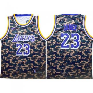 Maillot Los Angeles Lakers Lebron James Camuflaje Vert