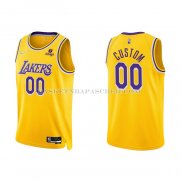 Maillot Los Angeles Lakers Personnalise Anniversary 2021-22 Jaune