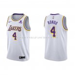Maillot Los Angeles Lakers Rajon Rondo NO 4 Association 2021-22 Blanc Maillot Los Angeles Lakers Rajon Rondo NO 4 Association 2021-22 Blanc