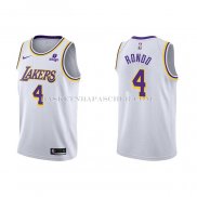 Maillot Los Angeles Lakers Rajon Rondo NO 4 Association 2021-22 Blanc