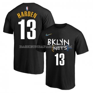 Maillot Manche Courte Brooklyn Nets James Harden Ville 2020-21 Noir