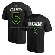 Maillot Manche Courte Minnesota Timberwolves Anthony Edwards Statement Noir