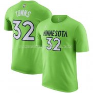 Maillot Manche Courte Minnesota Timberwolves Karl-Anthony Towns Statement Vert