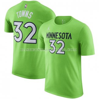 Maillot Manche Courte Minnesota Timberwolves Karl-Anthony Towns Statement Vert