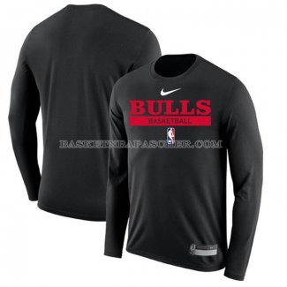 Maillot Manches Longues Chicago Bulls Practice Performance 2022-23 Noir