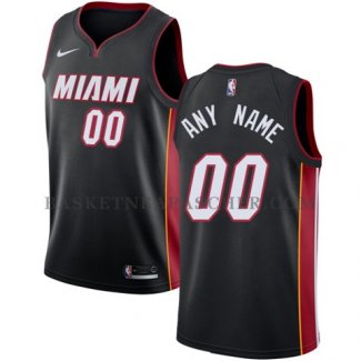 Maillot Miami Heat Personnalise 2017-18 Noir