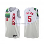 Maillot Milwaukee Bucks D.j. Wilson Earned Blanc