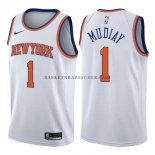 Maillot New York Knicks Emmanuel Mudiay Association 2017-18 Blan