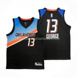 Maillot Oklahoma City Thunder Paul George NO 13 Ville 2020-21 Noir Maillot Oklahoma City Thunder Paul George NO 13 Ville 2020-21 Noir