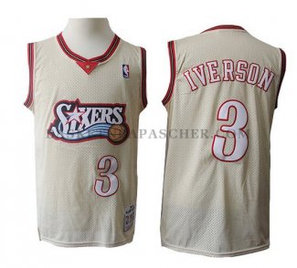 Maillot Philadelphia 76ers Allen Iverson Retro 3 Crema