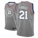 Maillot Philadelphia 76ers Joel Embiid Ciudad 2018-19 Gris