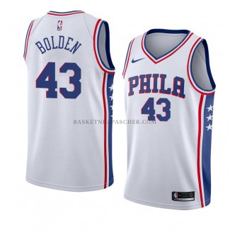 Maillot Philadelphia 76ers Jonah Bolden Association 2017-18 Blan
