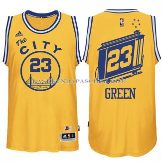 Maillot Retro City Bus Golden State Warriors Green Jaune