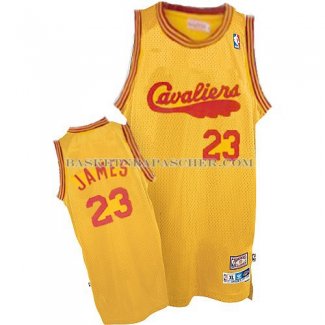 Maillot Retro Cleveland Cavaliers James 2009 Jaune