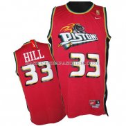Maillot Retro Detroit Pistons Hill Rouge