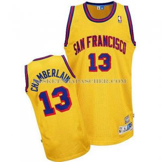 Maillot Retro Golden State Warriors Chamberlain Jaune