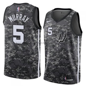 Maillot San Antonio Spurs Dejounte Murray Ciudad 2018 Gris