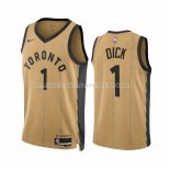 Maillot Toronto Raptors Gradey Dick NO 1 Ville 2023-24 Or