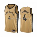 Maillot Toronto Raptors Scottie Barnes NO 4 Ville 2023-24 Or