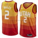 Maillot Utah Jazz Joe Ingles Ville 2018 Jaune Maillot Utah Jazz Joe Ingles Ville 2018 Jaune