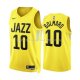Maillot Utah Jazz Leandro Bolmaro NO 10 Icon 2022-23 Jaune