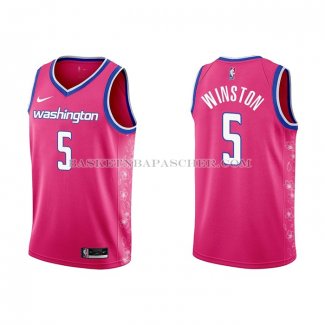 Maillot Washington Wizards Cassius Winston NO 5 Ville 2022-23 Rosa