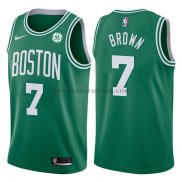 Maillot Authentique Boston Celtics Brown 2017-18 Vert