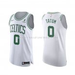 Maillot Boston Celtics Jayson Tatum NO 0 Association Authentique Blanc