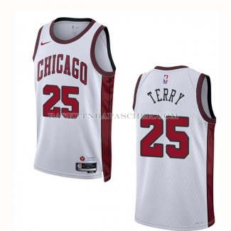 Maillot Chicago Bulls Dalen Terry NO 25 Ville 2022-23 Blanc