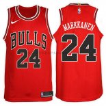 Maillot Chicago Bulls Lauri Markkanen 2017-18 Rouge
