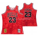 Maillot Chicago Bulls Michael Jordan NO 23 Mitchell & Ness Hebru Brantley Rouge