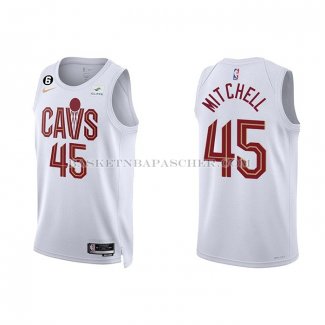 Maillot Cleveland Cavaliers Donovan Mitchell NO 45 Association 2022-23 Blanc