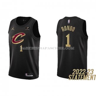 Maillot Cleveland Cavaliers Rajon Rondo NO 1 Statement 2022-23 Noir