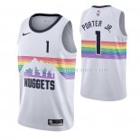 Maillot Denver Nuggets Michael Porter JR. Ville Blanc Maillot Denver Nuggets Michael Porter JR. Ville Blanc