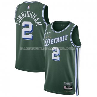 Maillot Detroit Pistons Cade Cunningham NO 2 Ville 2022-23 Vert