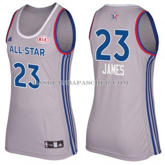 Maillot Femme All Star 2017 James Cleveland Cavaliers Gris