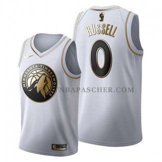 Maillot Golden Edition Minnesota Timberwolves D'angelo Russell 2019-20 Blanc