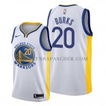 Maillot Golden State Warriors Alec Burks Association 2019-20 Blanc