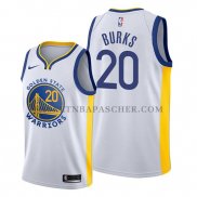 Maillot Golden State Warriors Alec Burks Association 2019-20 Blanc
