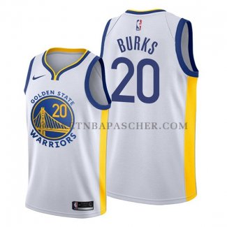 Maillot Golden State Warriors Alec Burks Association 2019-20 Blanc