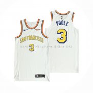 Maillot Golden State Warriors Jordan Poole NO 3 Classic Authentique Blanc