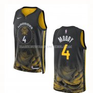 Maillot Golden State Warriors Moses Moody NO 4 Ville 2022-23 Noir