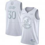 Maillot Golden State Warriors Stephen Curry NO 30 MVP Blanc